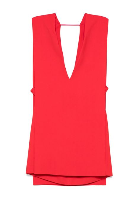 Abito con scollo profondo a V agrume in rosso Maxmara - donna MAXMARA SPORTMAX | 2512221143600002